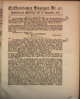 Amtsblatt für den Regierungsbezirk Düsseldorf Montag 25. September 1837