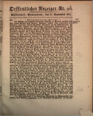 Amtsblatt für den Regierungsbezirk Düsseldorf Samstag 30. September 1837