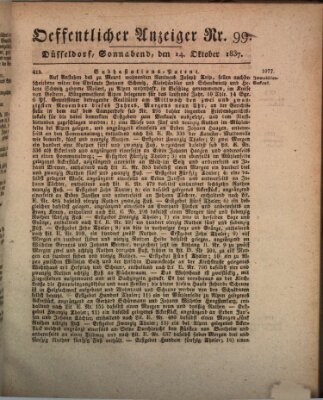 Amtsblatt für den Regierungsbezirk Düsseldorf Samstag 14. Oktober 1837