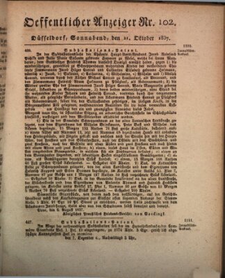 Amtsblatt für den Regierungsbezirk Düsseldorf Samstag 21. Oktober 1837