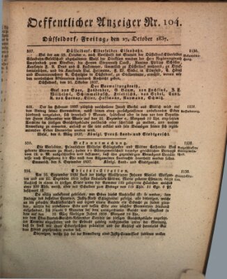 Amtsblatt für den Regierungsbezirk Düsseldorf Freitag 27. Oktober 1837