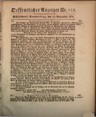 Amtsblatt für den Regierungsbezirk Düsseldorf Donnerstag 23. November 1837