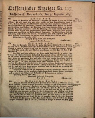 Amtsblatt für den Regierungsbezirk Düsseldorf Samstag 9. Dezember 1837