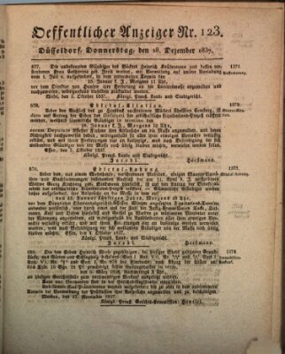 Amtsblatt für den Regierungsbezirk Düsseldorf Donnerstag 28. Dezember 1837