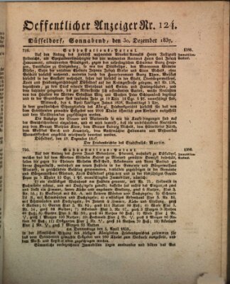 Amtsblatt für den Regierungsbezirk Düsseldorf Saturday 30. December 1837