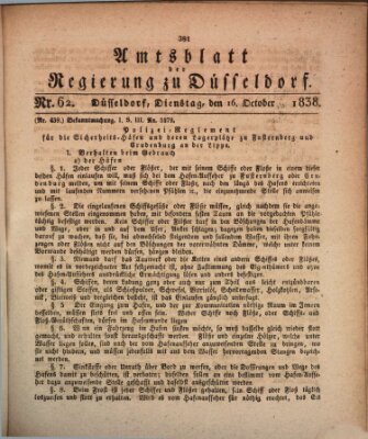 Amtsblatt für den Regierungsbezirk Düsseldorf Dienstag 16. Oktober 1838