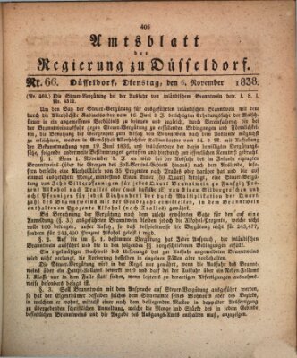 Amtsblatt für den Regierungsbezirk Düsseldorf Dienstag 6. November 1838