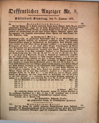 Amtsblatt für den Regierungsbezirk Düsseldorf Dienstag 30. Januar 1838