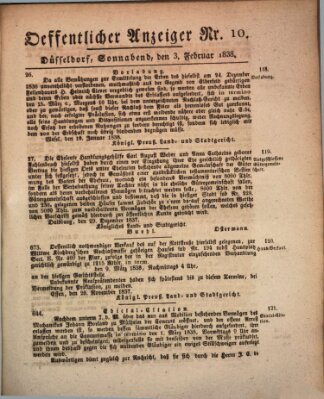 Amtsblatt für den Regierungsbezirk Düsseldorf Samstag 3. Februar 1838