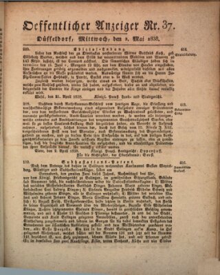 Amtsblatt für den Regierungsbezirk Düsseldorf Mittwoch 2. Mai 1838