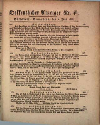 Amtsblatt für den Regierungsbezirk Düsseldorf Samstag 2. Juni 1838