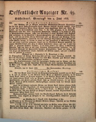 Amtsblatt für den Regierungsbezirk Düsseldorf Montag 4. Juni 1838