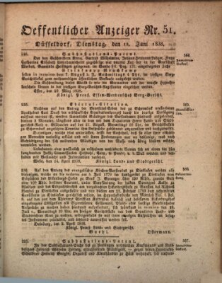 Amtsblatt für den Regierungsbezirk Düsseldorf Dienstag 12. Juni 1838