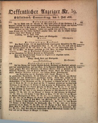 Amtsblatt für den Regierungsbezirk Düsseldorf Donnerstag 5. Juli 1838