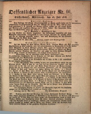 Amtsblatt für den Regierungsbezirk Düsseldorf Mittwoch 25. Juli 1838