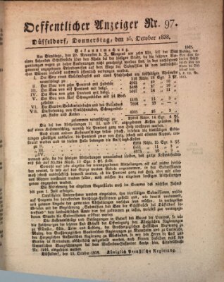 Amtsblatt für den Regierungsbezirk Düsseldorf Donnerstag 25. Oktober 1838