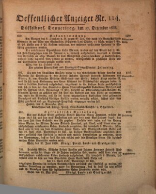 Amtsblatt für den Regierungsbezirk Düsseldorf Donnerstag 27. Dezember 1838