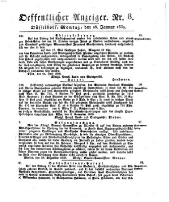 Amtsblatt für den Regierungsbezirk Düsseldorf Montag 28. Januar 1839