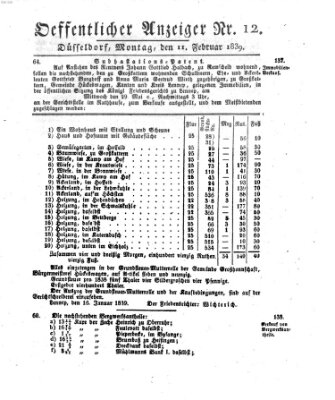 Amtsblatt für den Regierungsbezirk Düsseldorf Montag 11. Februar 1839