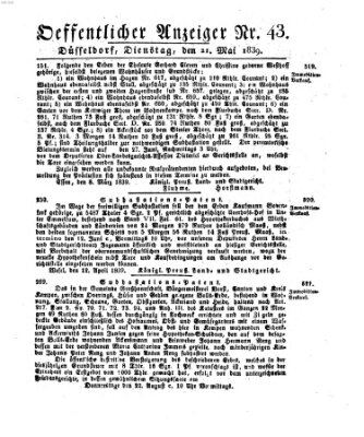 Amtsblatt für den Regierungsbezirk Düsseldorf Dienstag 21. Mai 1839