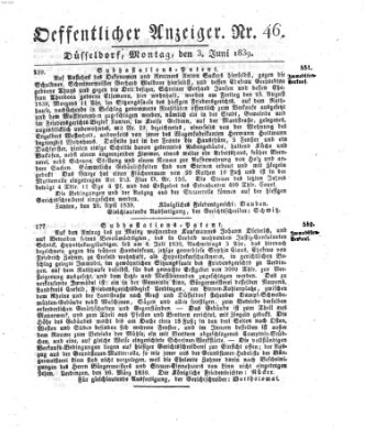 Amtsblatt für den Regierungsbezirk Düsseldorf Montag 3. Juni 1839