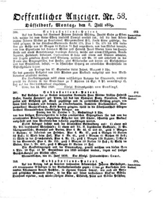 Amtsblatt für den Regierungsbezirk Düsseldorf Montag 8. Juli 1839