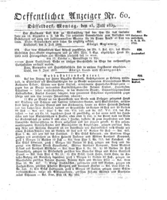 Amtsblatt für den Regierungsbezirk Düsseldorf Montag 15. Juli 1839