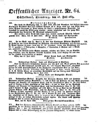 Amtsblatt für den Regierungsbezirk Düsseldorf Dienstag 23. Juli 1839