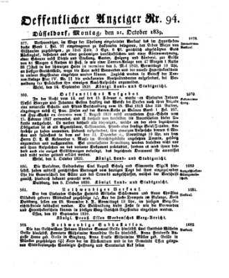 Amtsblatt für den Regierungsbezirk Düsseldorf Montag 21. Oktober 1839