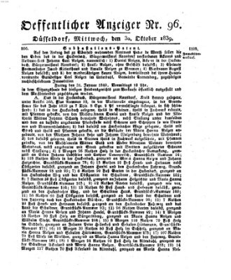 Amtsblatt für den Regierungsbezirk Düsseldorf Mittwoch 30. Oktober 1839