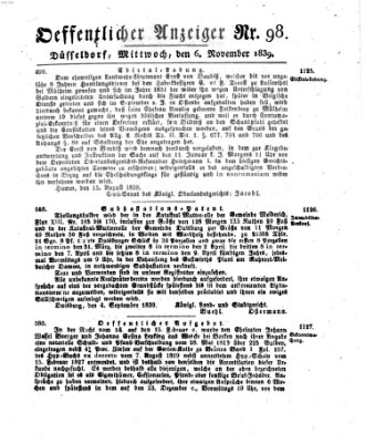 Amtsblatt für den Regierungsbezirk Düsseldorf Mittwoch 6. November 1839