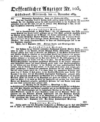 Amtsblatt für den Regierungsbezirk Düsseldorf Mittwoch 27. November 1839