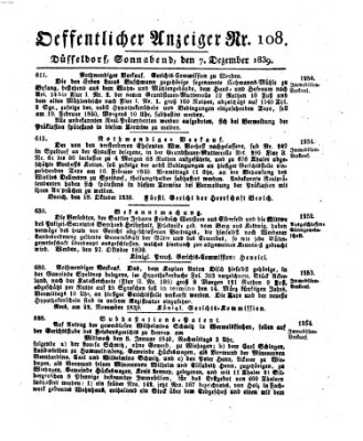 Amtsblatt für den Regierungsbezirk Düsseldorf Samstag 7. Dezember 1839