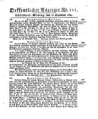 Amtsblatt für den Regierungsbezirk Düsseldorf Montag 16. Dezember 1839