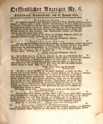 Amtsblatt für den Regierungsbezirk Düsseldorf Samstag 18. Januar 1840