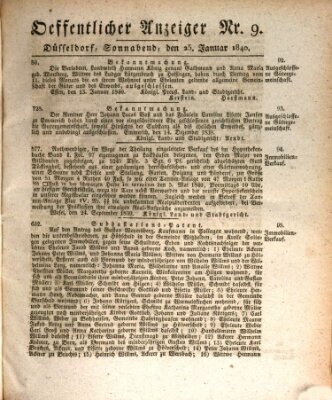 Amtsblatt für den Regierungsbezirk Düsseldorf Samstag 25. Januar 1840