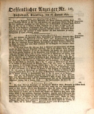 Amtsblatt für den Regierungsbezirk Düsseldorf Dienstag 28. Januar 1840