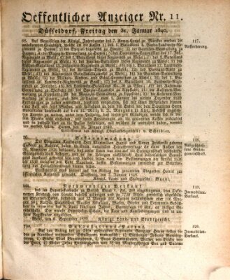 Amtsblatt für den Regierungsbezirk Düsseldorf Freitag 31. Januar 1840