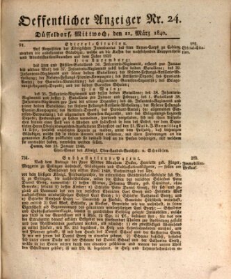 Amtsblatt für den Regierungsbezirk Düsseldorf Mittwoch 11. März 1840