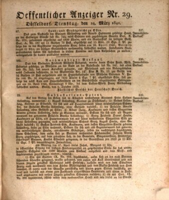 Amtsblatt für den Regierungsbezirk Düsseldorf Dienstag 24. März 1840