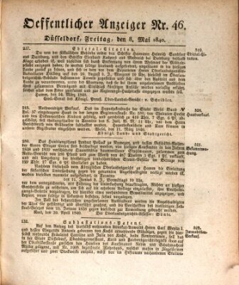 Amtsblatt für den Regierungsbezirk Düsseldorf Freitag 8. Mai 1840