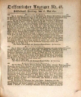 Amtsblatt für den Regierungsbezirk Düsseldorf Freitag 15. Mai 1840