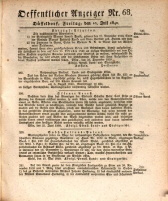 Amtsblatt für den Regierungsbezirk Düsseldorf Freitag 10. Juli 1840