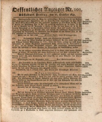 Amtsblatt für den Regierungsbezirk Düsseldorf Freitag 16. Oktober 1840