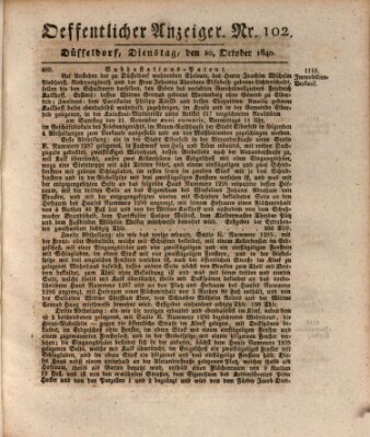 Amtsblatt für den Regierungsbezirk Düsseldorf Dienstag 20. Oktober 1840