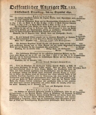 Amtsblatt für den Regierungsbezirk Düsseldorf Dienstag 29. Dezember 1840