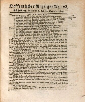 Amtsblatt für den Regierungsbezirk Düsseldorf Mittwoch 30. Dezember 1840