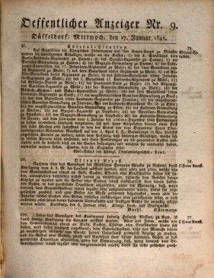 Amtsblatt für den Regierungsbezirk Düsseldorf Mittwoch 27. Januar 1841