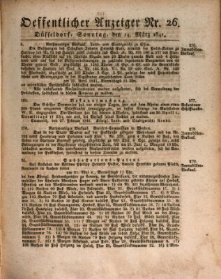 Amtsblatt für den Regierungsbezirk Düsseldorf Sonntag 14. März 1841