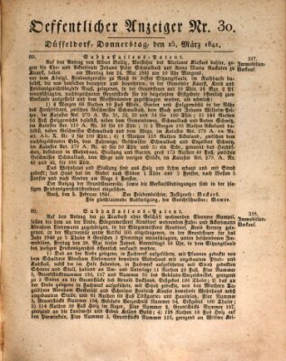 Amtsblatt für den Regierungsbezirk Düsseldorf Donnerstag 25. März 1841